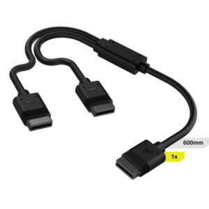 Corsair iCUE LINK 600mm Y-Cable with Straight Connectors - Black