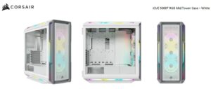 Corsair iCUE 5000T RGB ATX Mid-Tower Case - White