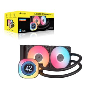 Corsair iCUE LINK TITAN 240 RX LCD Liquid CPU Cooler - Black
