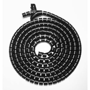 Brateck 30mm/1.2' Diameter Coiled Tube Cable Sleeve - Black