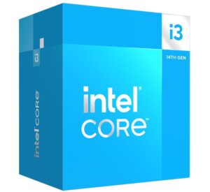 Intel Core i3-14100 Processor (14th Gen, 3.5GHz, 4.7GHz Turbo, LGA1700, 4-Cores, 8-Threads, 12MB Cache, 60W, UHD Graphics 730, Retail with Fan)