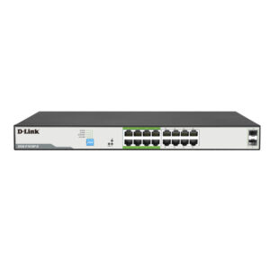D-Link DGS-F1018P-E 18-Port Gigabit PoE Switch with 2 SFP Ports