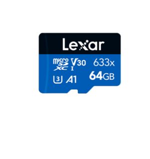 Lexar High-Performance 633x 64GB microSDHC/microSDXC UHS-I Card BLUE Series (Without Adapter)