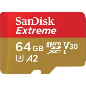 SanDisk Extreme microSDXC 64GB UHS-I Memory Card with Adapter