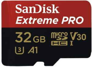 SanDisk Extreme Pro 32GB microSDHC UHS-I U3 V30 A1 100MB/s Read / 90MB/s Write with SD Adapter