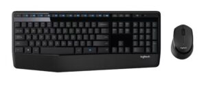 Logitech MK345 Wireless Keyboard & Mouse Combo Full Size 12 Media Key Long Battery Life Comfortable