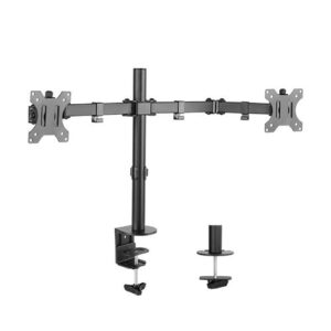 Brateck Dual Screens Economical Double Joint Articulating Steel Monitor Arm for 13"-32" Monitors