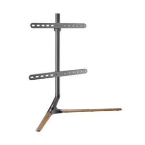 Brateck Modern Linear Tabletop TV Stand For 49'-70' TVs – Matte Black & Walnut