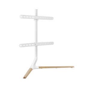 Brateck Modern Linear Tabletop TV Stand For 49'-70' TVs - Matte White & Beech