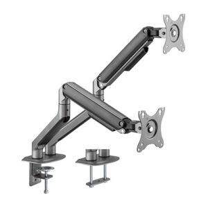 Brateck Dual Monitor Economical Spring-Assisted Monitor Arm - Space Grey