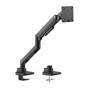 Brateck Fabulous Desk-Mounted Heavy-Duty Gas Spring Monitor Arm Fit Most 17'-49' Monitor Up to 20KG VESA 75x75, 100x100 (Black)