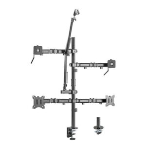 Brateck Dual-Monitor All-in-One Studio Setup Desktop Mount for 17"-32" Monitors