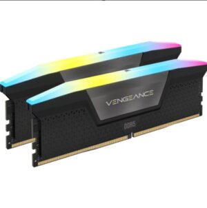 Corsair VENGEANCE RGB 16GB (2x8GB) DDR5 DRAM 5200MT/s CL40 Memory Kit — Black