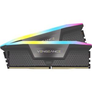 Corsair VENGEANCE RGB 64GB (2x32GB) DDR5 DRAM 5600MT/s CL40 Memory Kit — Grey
