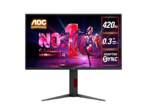 AOC 24.5' 420Hz Gaming Monitor: Fast IPS, FHD @420Hz, 0.3ms MPRT