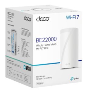 TP-Link Deco BE85 BE22000 Tri-Band Whole Home Mesh Wi-Fi 7 System (1-Pack)