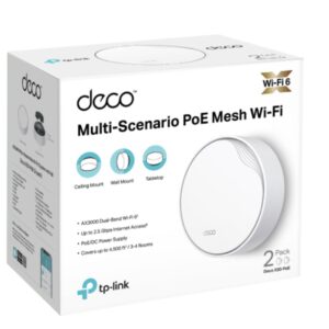 TP-Link Deco X50-PoE AX3000 Whole Home Mesh WiFi 6 System with PoE (2-Pack)