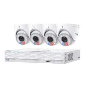 TP-Link Omada T8S4-2T - Omada 8MP Turret PoE Security Camera System with 2TB HDD, 4 Cameras with 16-Channel NVR