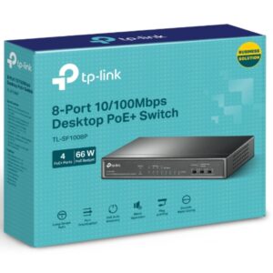 TP-Link TL-SF1008P 8-Port 10/100Mbps Desktop Unmanaged Switch with 4-Port PoE