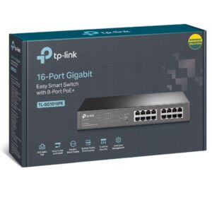 TP-Link TL-SG1016PE 16-Port Gigabit Easy Smart Switch with 8-Port PoE+