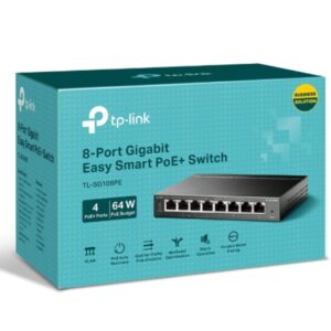 TP-Link TL-SG108PE 8-Port Gigabit Easy Smart Switch with 4 PoE Ports