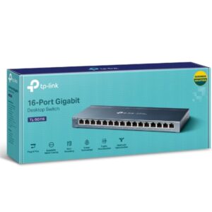 TP-Link TL-SG116 16-Port Unmanaged Gigabit Desktop/Wall Mounting Switch