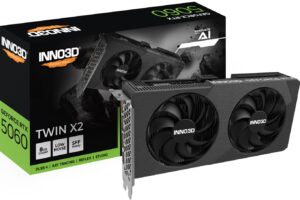 INNO3D NVIDIA GeForce RTX 5060 TWIN X2 V2 8GB GDDR7 Graphics Card