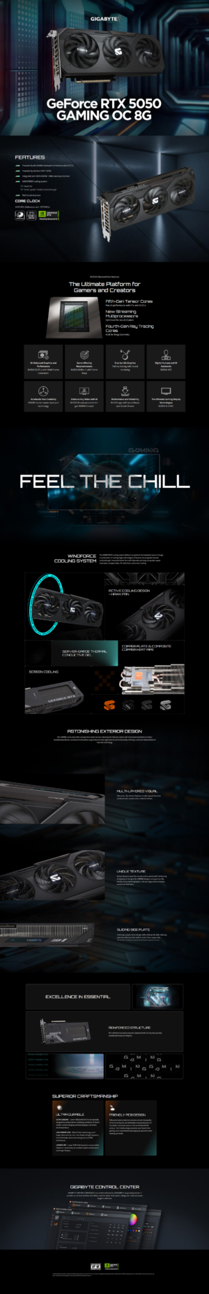 Gigabyte GeForce RTX 5050 GAMING OC 8G Graphics Card