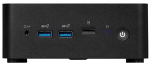 MSI Cubi NUC 1M-002BAU Black, Barebone NUC Tall, Core 3 100U/Up to DDR5/2*M.2+1*2.5'SSD&HDD/2*HDMI/2*TBT/2*LAN/Wifi6E/Card Reader/Switch Cable/3Y