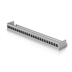 Ubiquiti 24-Port Blank Keystone Patch Panel, Silver, 1U 24-port, Ideal for Keystone Module Installation