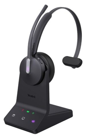 Yealink BH70 Bluetooth Wireless Mono Headset with Stand Teams USB-C/A, 3mic noise cancellation up to 35h Talk time BT51 C Dongle with Type A Adapter