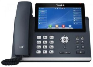 Yealink T48U 16 Line IP phone, 7' 800x480 pixel colour touch screen, Optima HD voice, Dual Gigabit Ports, 1 USB port for BT40/WF40/Recording, (T48S) *