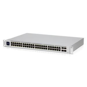 Ubiquiti USW-48-POE, UniFi 48 port Managed Gigabit Layer2 & Layer3 switch, 48x Gigabit Ethernet Ports w/ 32x 802.3at POE+, 4x SFP Port Touch Display 210W, 1 Year Warranty