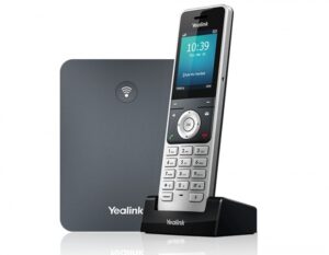 Yealink W76P High-Performance IP DECT Solution including W56H Handset and W70B Base Station, Up to 20 simultaneous calls, Flexible Noise Reduction