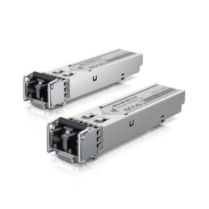 Ubiquiti UFiber SFP Multi-Mode Fiber Module, 2-Pack, 1.25 Gbps Throughput, 1.25 Gbps Throughput, Supports Connections Up to 550 m