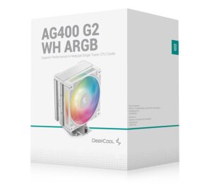 DeepCool AG400 ARGB G2 WH Superior Performance 4 Heatpipe Single Tower CPU Cooler