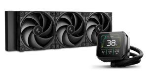DeepCool SPARTACUS 360 Fully Customisable 6th Gen Liquid Cooler with Silent Ring Fans, 3.4" LCD