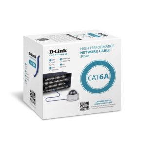 D-Link Cat6A U/FTP Cable 23AWG with PVC Jacket, Blue, 305m