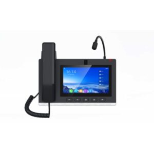 Fanvil A308 7‑inch Android console IP phone, built‑in 5 MP adjustable camera, gooseneck mic, support for up to 20 SIP lines