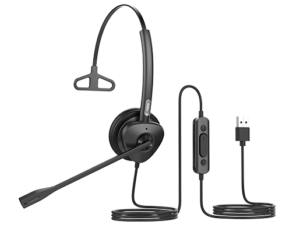 Fanvil HT301-U USB Mono Headset - OverThe Head Design, Suit For Small Office, Home Office (SOHO) Or Call Center Staff - USB Connection EOS