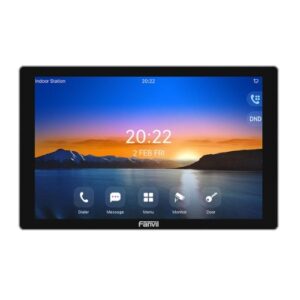Fanvil i506W SIP indoor station, large 10.1-inch IPS touchscreen, dual-band Wi-Fi, PoE support, multiple alarm inputs