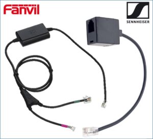 Fanvil / EPOS Sennheiser Electronic Hook Switch (EHS) Adapter - Inc Fanvil T-03 RJ9 Connector Cable
