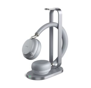Yealink BH72 Bluetooth Wireless Stereo Headset, with Charging Stand, Grey, USB-A