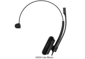 Yealink UH34 Lite Mono Teams USB Headset, Lightweight, All Day Wearing Comfort, Ear Wideband Noise Cancelling Microphone, Foamy Ear Cushions, USB-A