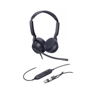 *LS Yealink UH42SE Dual UC USB-C/A, USB Wired Headset, Noise-Canceling Microphone, Leather Ear Cushions Control