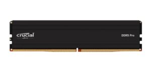 Crucial Pro 32GB (1x32GB) DDR5 UDIMM 5600MHz CL46 Black Heat Spreader Support Intel XMP AMD Ryzen Desktop PC Gaming Memory