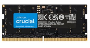Crucial 16GB (1x16GB) DDR5 SODIMM 5600MHz CL46 Notebook Laptop Memory