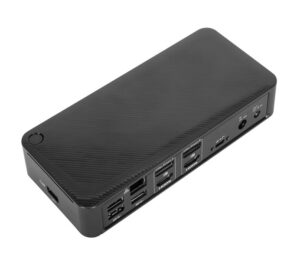 Targus Universal USB-C Dual Video 4K Docking Station with 100W Power Delivery 2x4K UHD@60Hz 2xHDMI2.0 2xDP USB-C 4xUSB-A GLAN Audio Combo