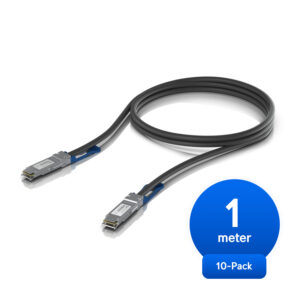 Ubiquiti UniFi QSFP28 100Gbps Direct Attach Cable 10-Pack (1m)